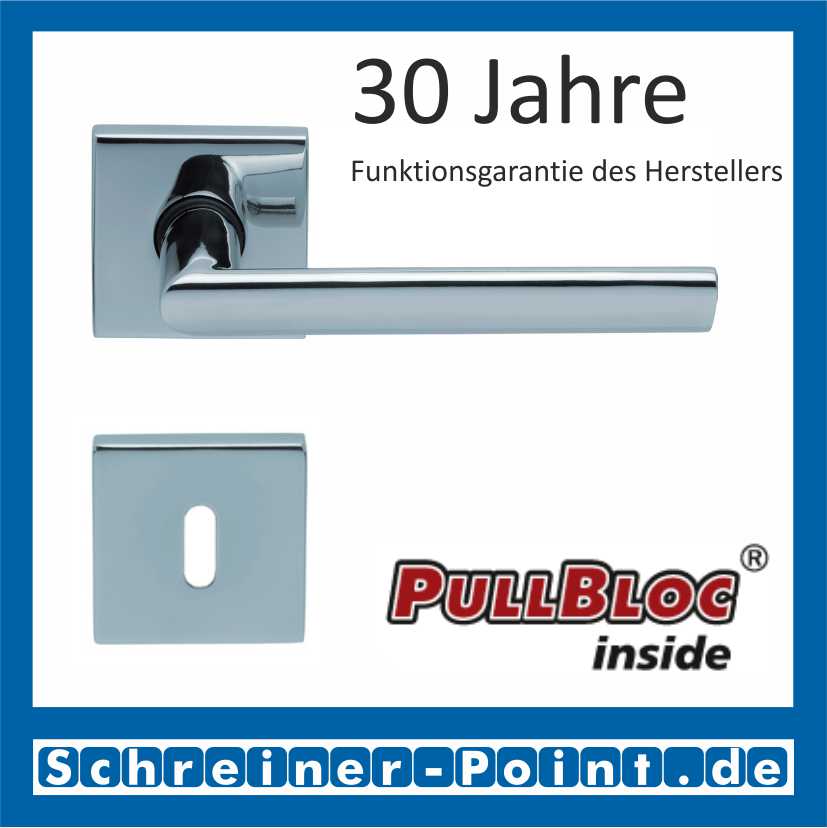 Scoop Jade II quadrat PullBloc Quadratrosettengarnitur, Rosette Edelstahl poliert